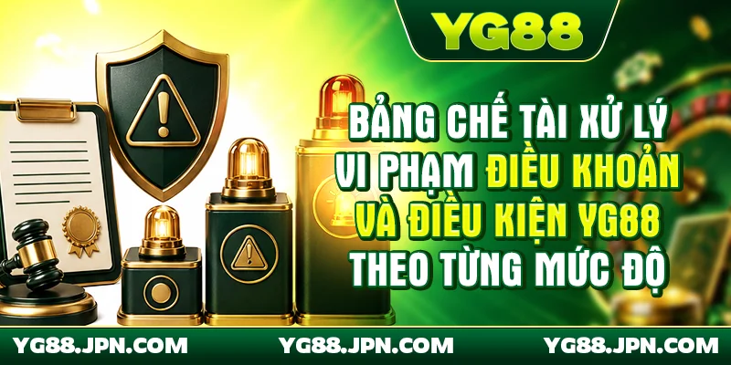 Bảng chế tài xử lý vi phạm điều khoản và điều kiện YG88 theo từng mức độ