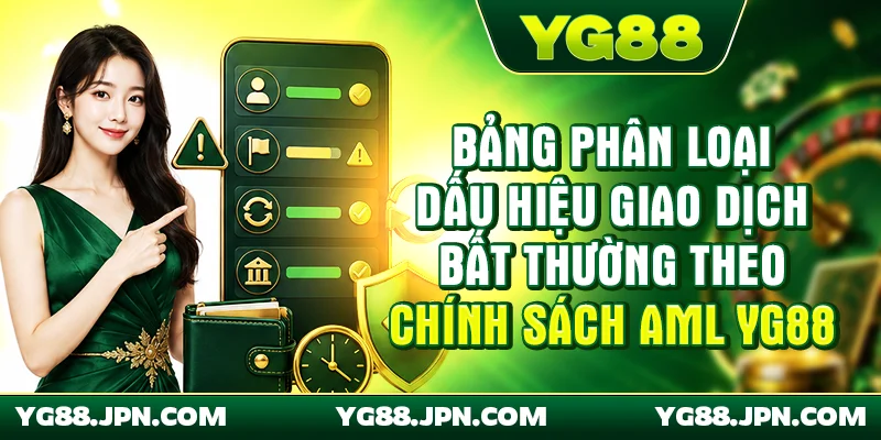 Bảng phân loại dấu hiệu giao dịch bất thường theo chính sách AML YG88