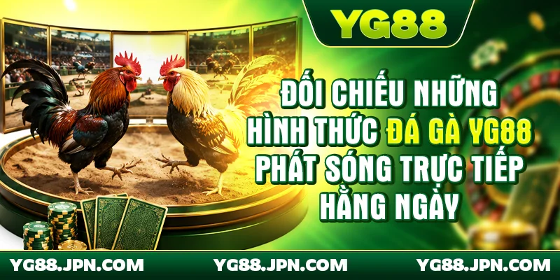 Bảng đối chiếu những hình thức đá gà YG88 phát sóng trực tiếp hằng ngày