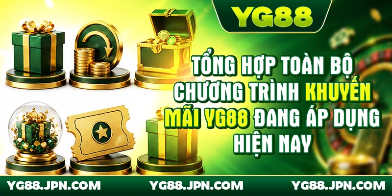 Bảng tổng hợp toàn bộ chương trình khuyến mãi YG88 đang áp dụng hiện nay